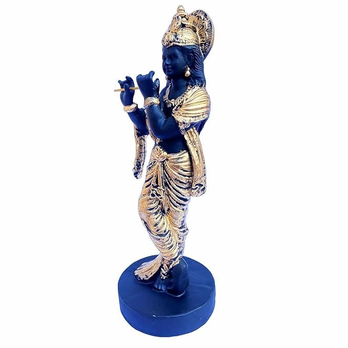 Black Krishna Krishan Ji Murti Statue Idol for Pooja Room Home Temple Office Decor Gifted Piece - Image 2